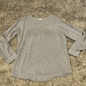 Victoria's Secret PINK Gray LOVE‎ Sequin Dog Long Sleeve Pullover Sweatshirt S